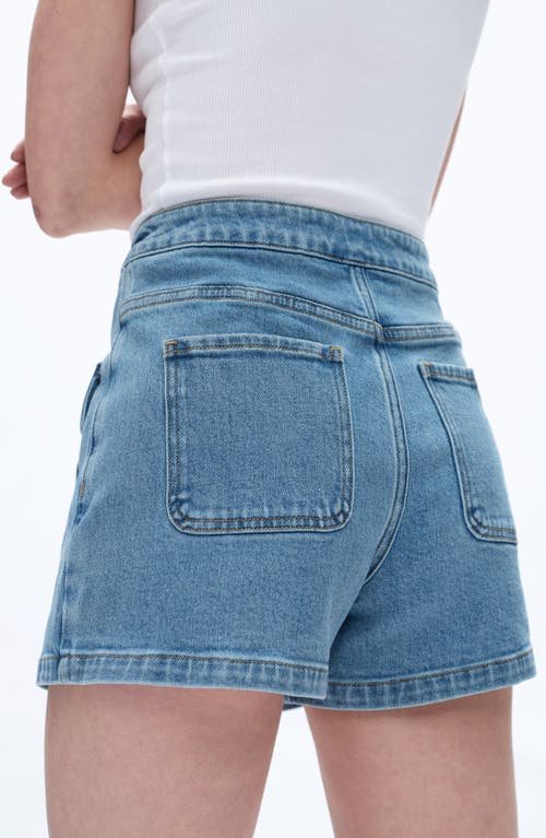 Bayeas High Waist Culotte Denim Skort In Blue