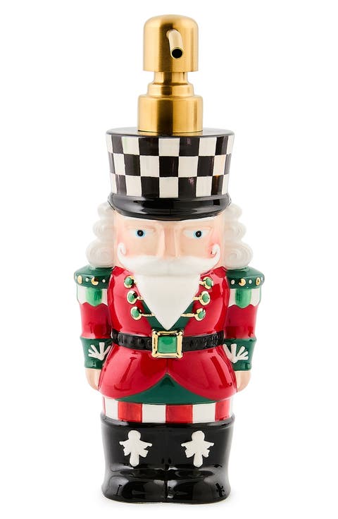 Check It Out Ceramic Nutcracker Soap Dispenser