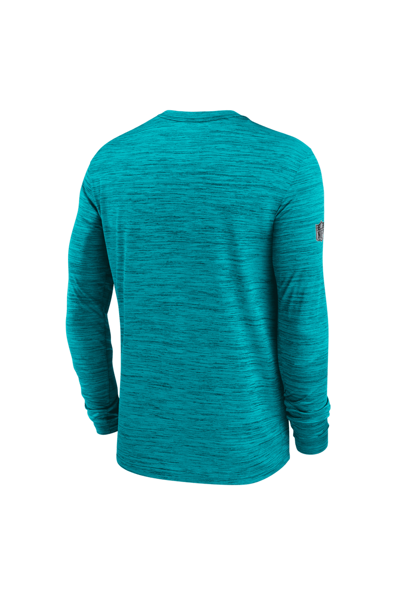 Men's Nike Aqua Miami Dolphins Sideline Offensive Transition Velocity Dri-FIT Long Sleeve T-Shirt, Alternate, color, Aqua