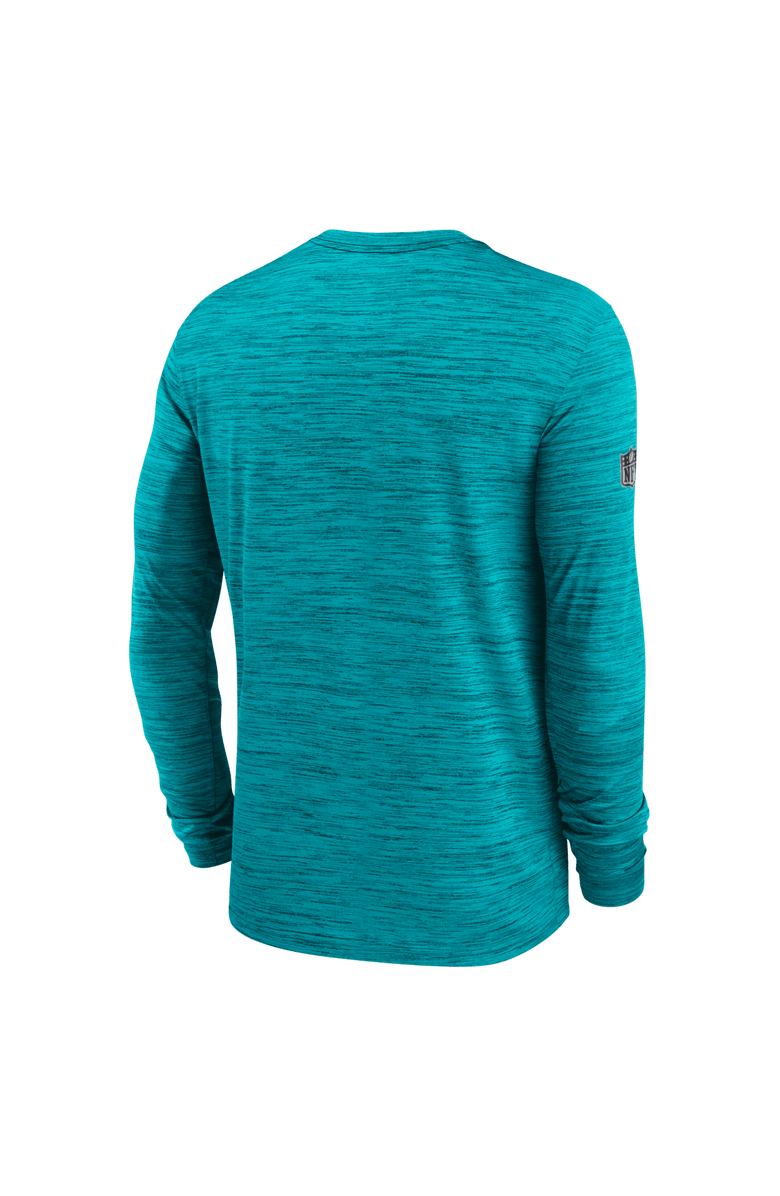 Nike Men's Nike Aqua Miami Dolphins Sideline Offensive Transition Velocity Dri-FIT Long Sleeve T-Shirt, Alternate, color, Aqua