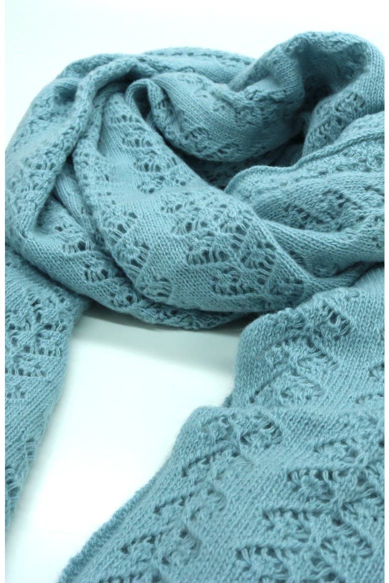 Cashmere openwork wrap, Alternate, color, PALE BLUE