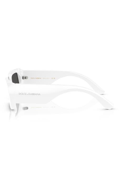 Dolce & Gabbana Womens White Dg6187 Rectangle-frame Injected Sunglasses In White