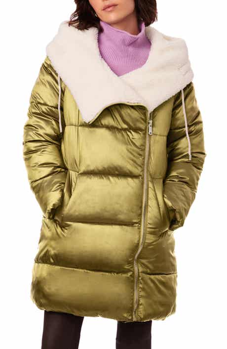 Bernardo Faux Fur Lined Water Resistant Puffer Jacket