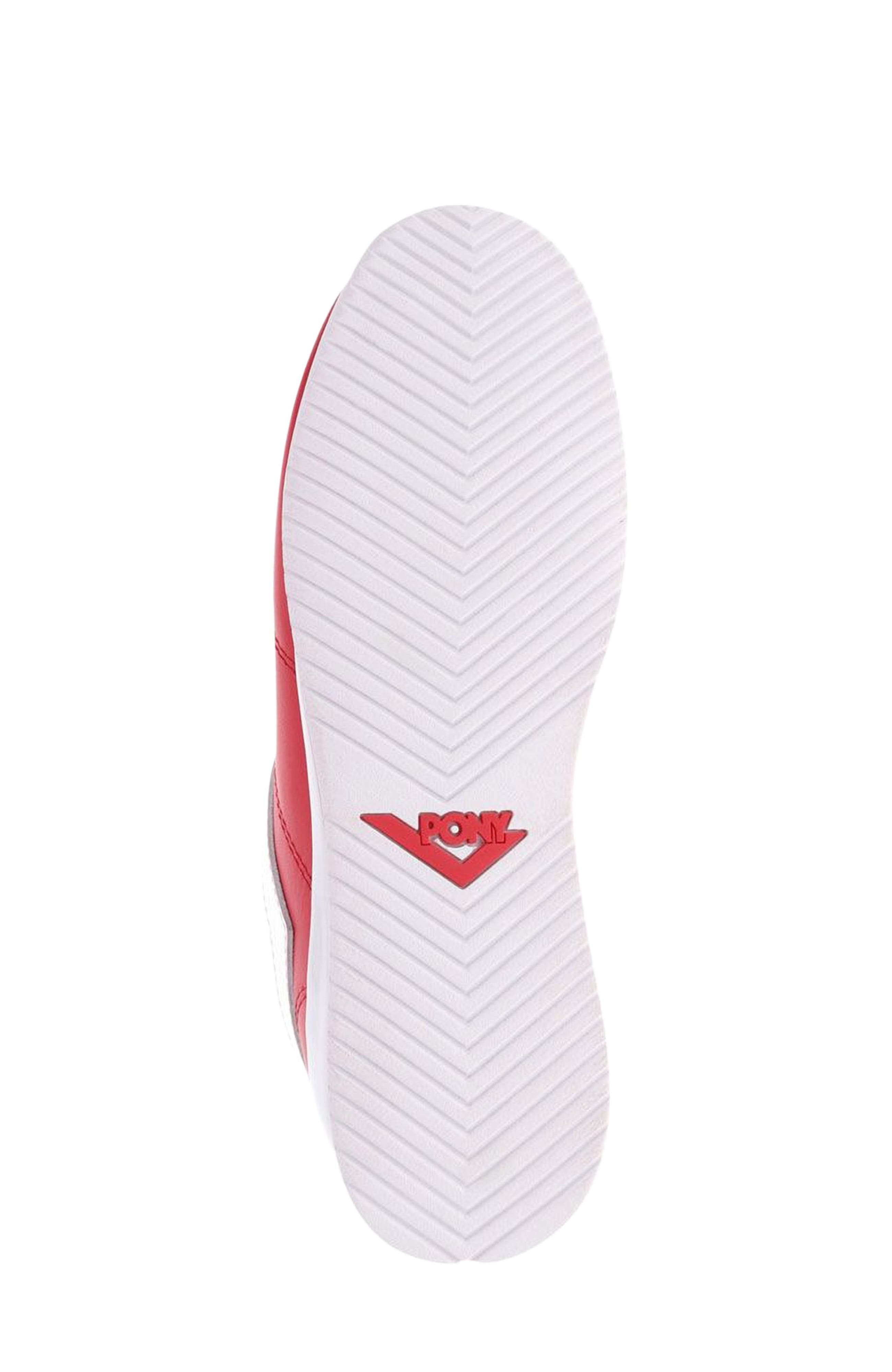 PONY KO-Low Patent Sneakers, Alternate, color, Red/White