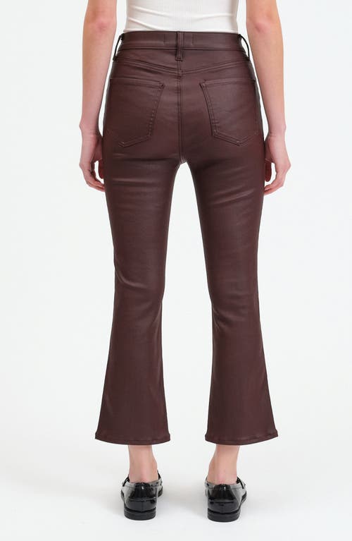 DAZE DAZE SHY HIGH WAIST COATED KICK FLARE JEANS 