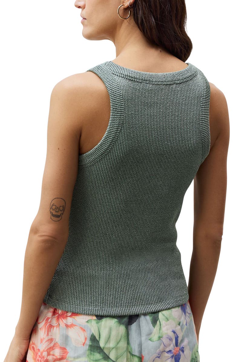NEXT Glitter Rib Tank, Alternate, color, Green