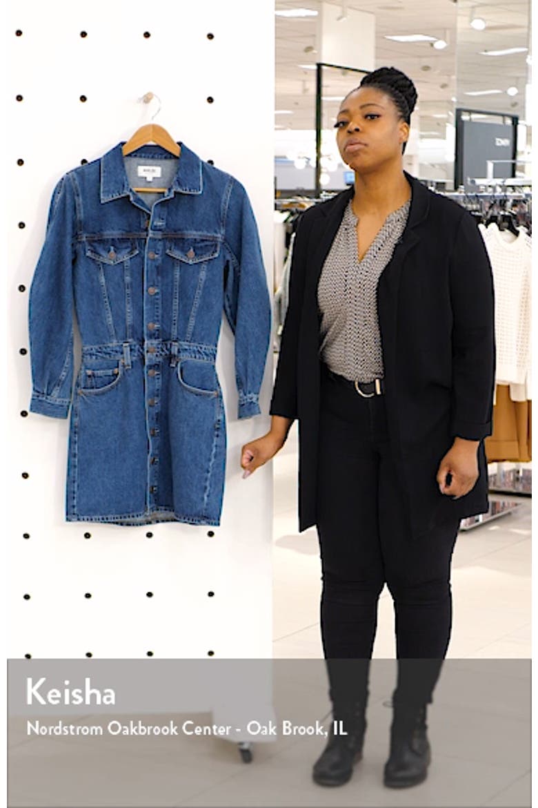 Long Sleeve Cotton Denim Minidress video