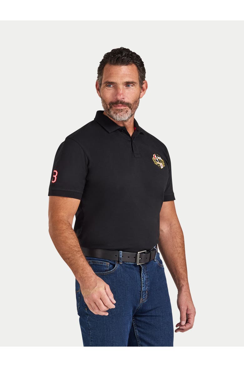 Crest Polo Shirt, Main, color, Black