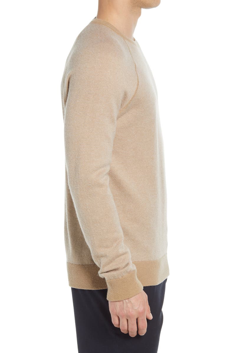 Vince Bird's Eye Wool & Cashmere Pullover, Alternate, color, New Camel/ Pearl