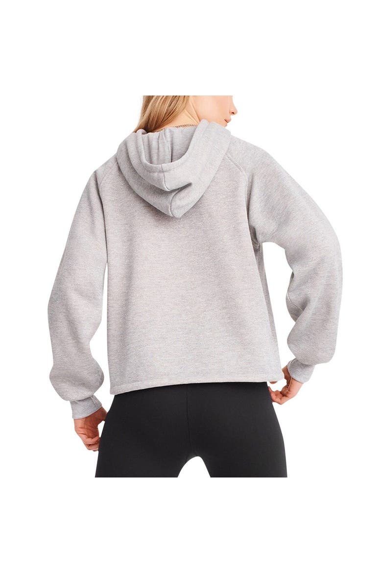 Women's DKNY Sport Heather Gray Cleveland Browns Debbie Dolman Raglan Pullover Hoodie, Alternate, color, Heather Gray