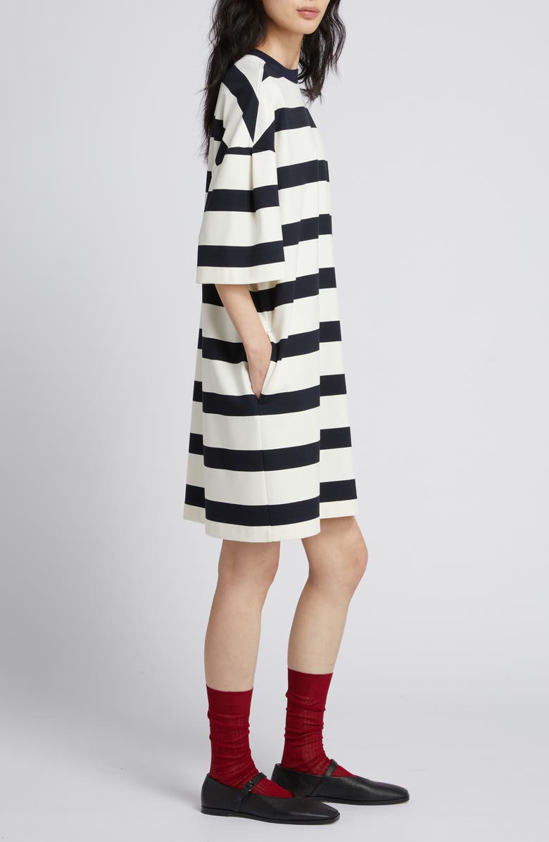 MM by Max Mara Mela Stripe T-Shirt Dress, Alternate, color, Ultramarine