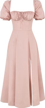 HOUSE OF CB Tallulah Puff Sleeve Midi Dress