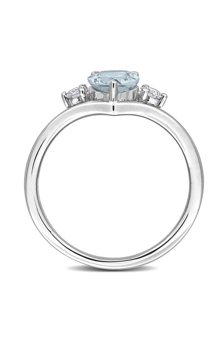 Julianna B. Aquamarine & Diamond Engagement Ring 14k, Alternate, color, Aquamarine