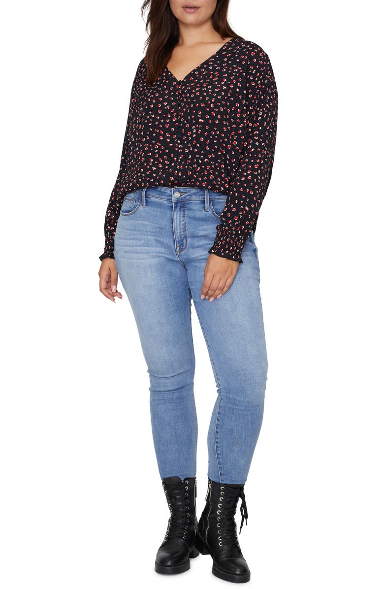 Sanctuary Noelle Print Smocked Cuff Blouse, Alternate, color, 