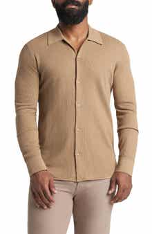 Mini Waffle Long Button-Up Shirt