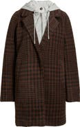 Thread & Supply Plaid Coat with Bib Hoodie