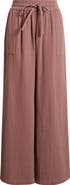 Caslon® Wide Leg Gauze Pants