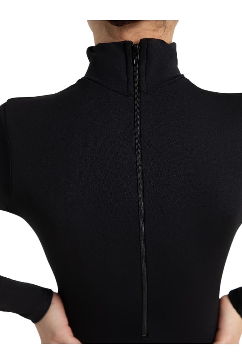Long Sleeve Turtleneck Leotard w/ Snaps, Alternate, color, Black