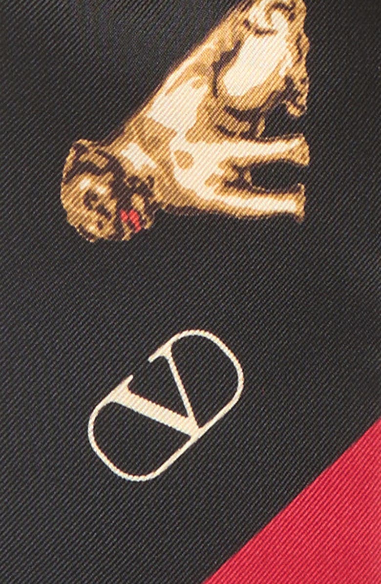 Valentino Garavani Petit Charles Silk Skinny Scarf, Alternate, color, 