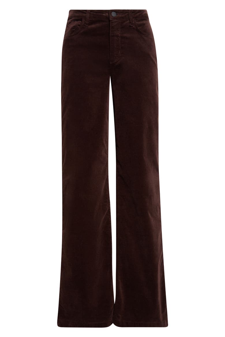 Scottie Wide Leg Velvet Pants, Alternate, color, DARK JAVA