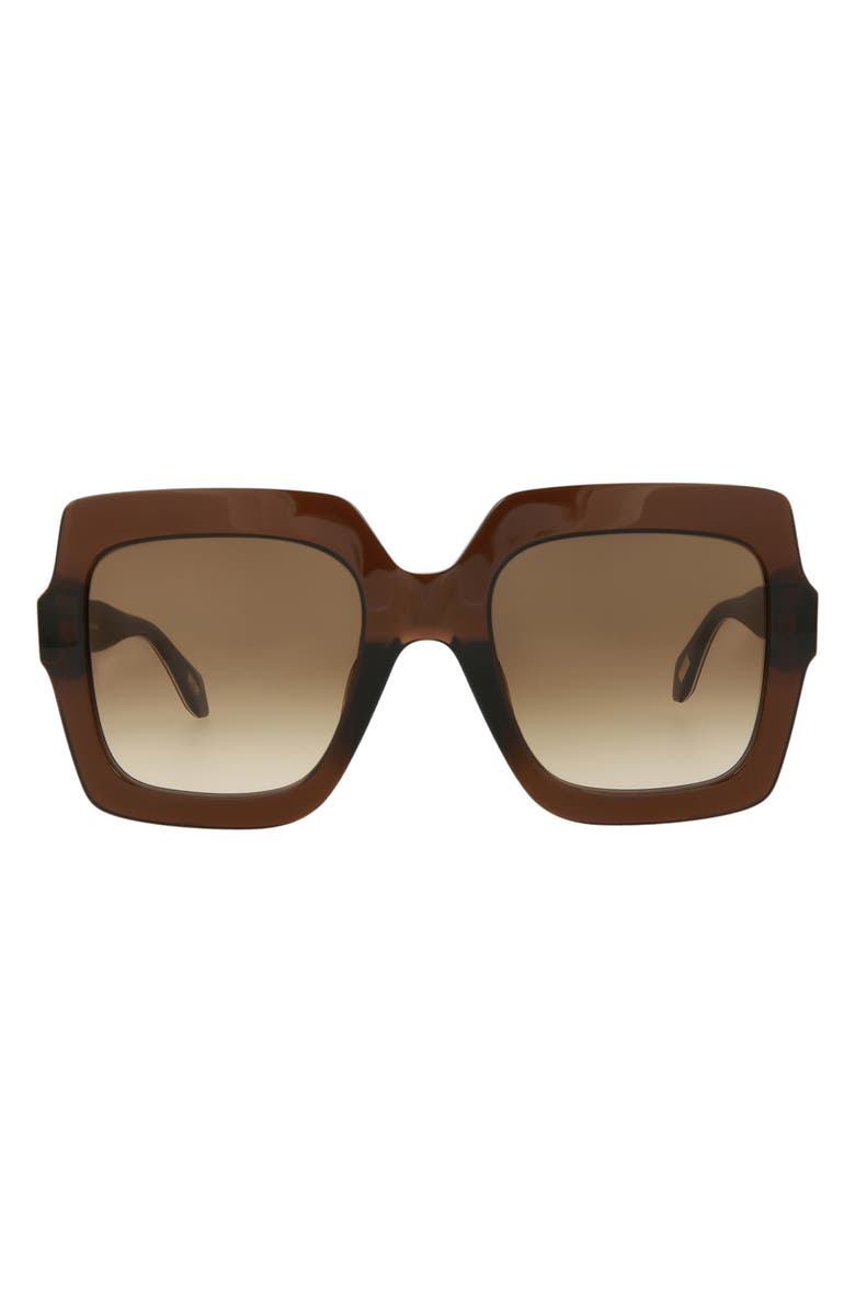 Just Cavalli 53mm Square Sunglasses, Main, color, Brown Brown Brown