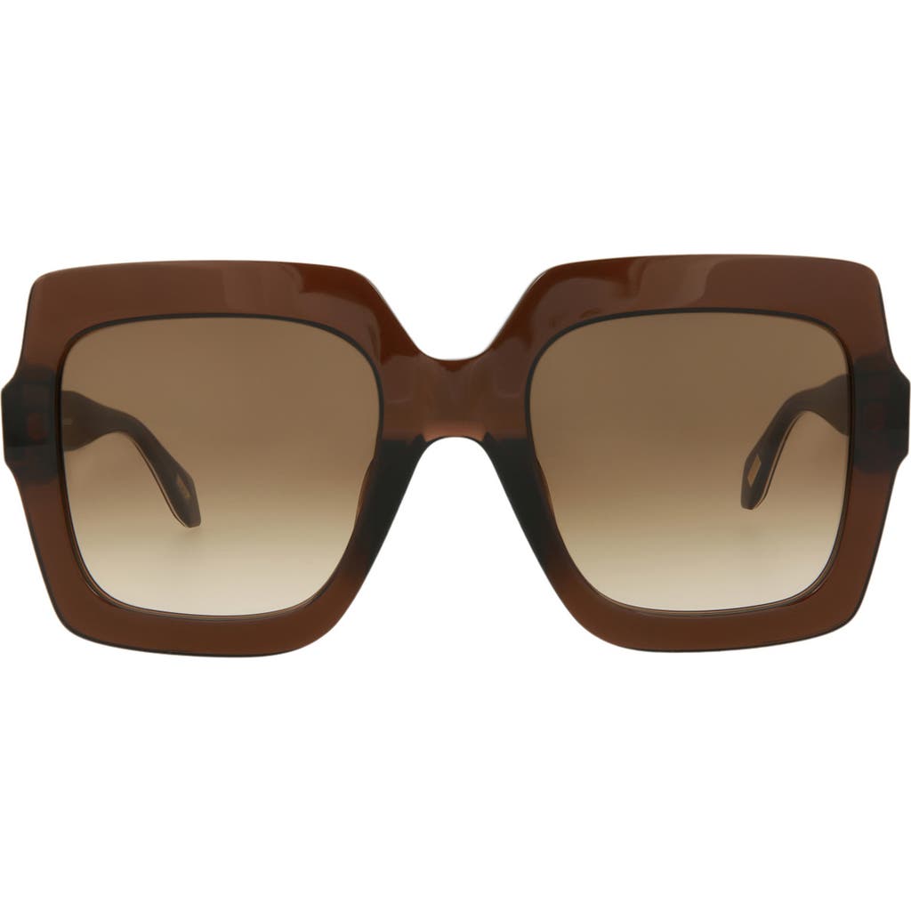 Just Cavalli 53mm Square Sunglasses in Brown Brown Brown at Nordstrom Rack