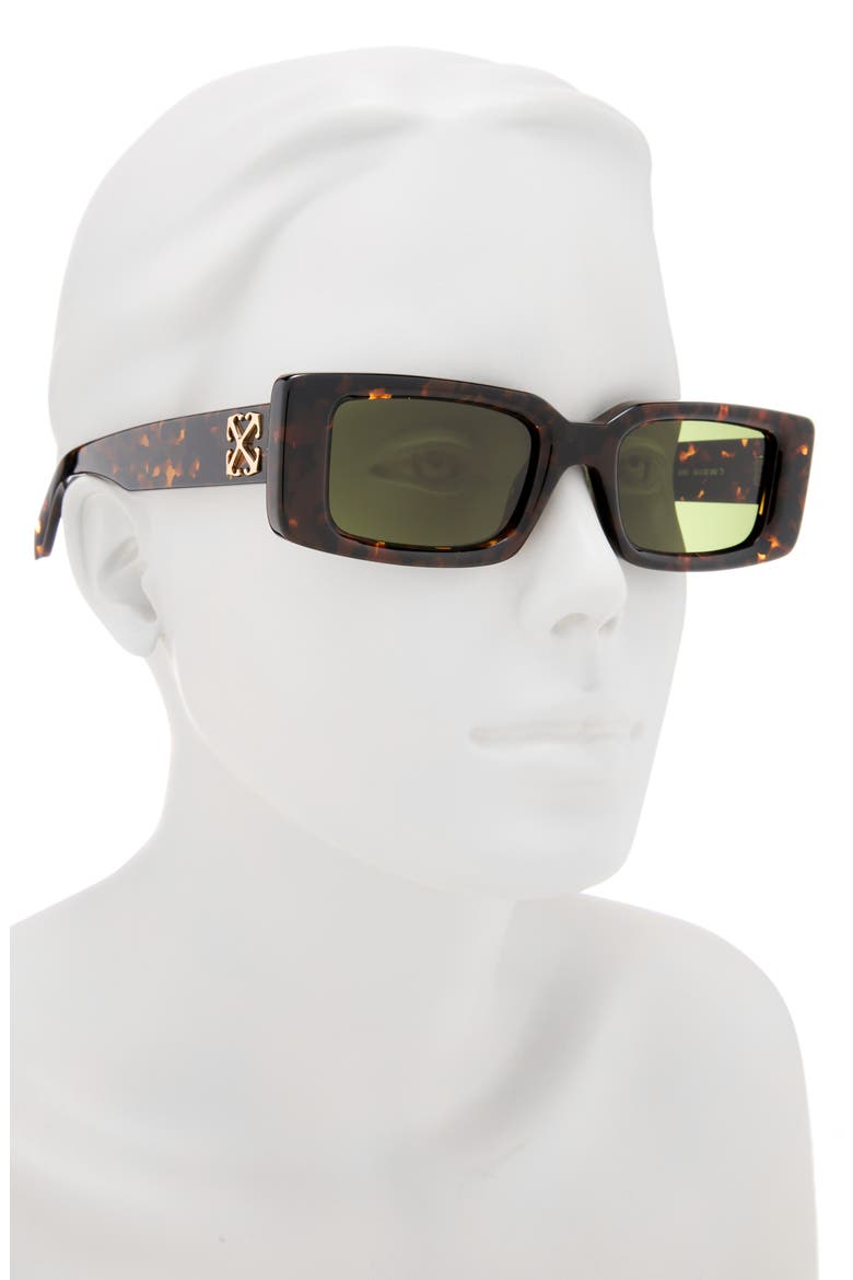 Arthur 50mm Rectangular Sunglasses, Alternate, color, HAVANA GREEN
