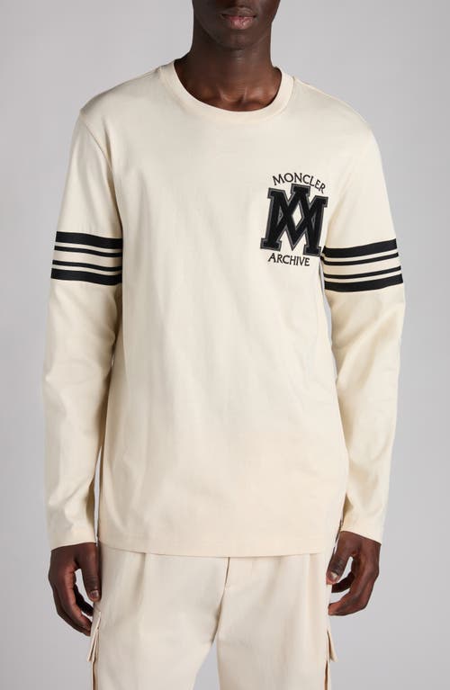 Moncler Logo Patch Long Sleeve T-shirt In Black