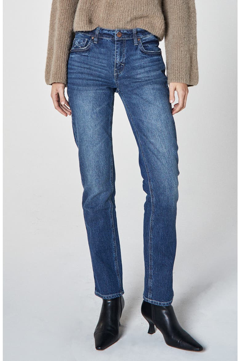 Georgia Striaght Leg Jeans, Main, color, INKLING