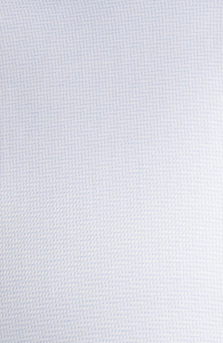 David Donahue Slim Fit Stretch Micro Twill Dress Shirt, Alternate, color, White/ Sky