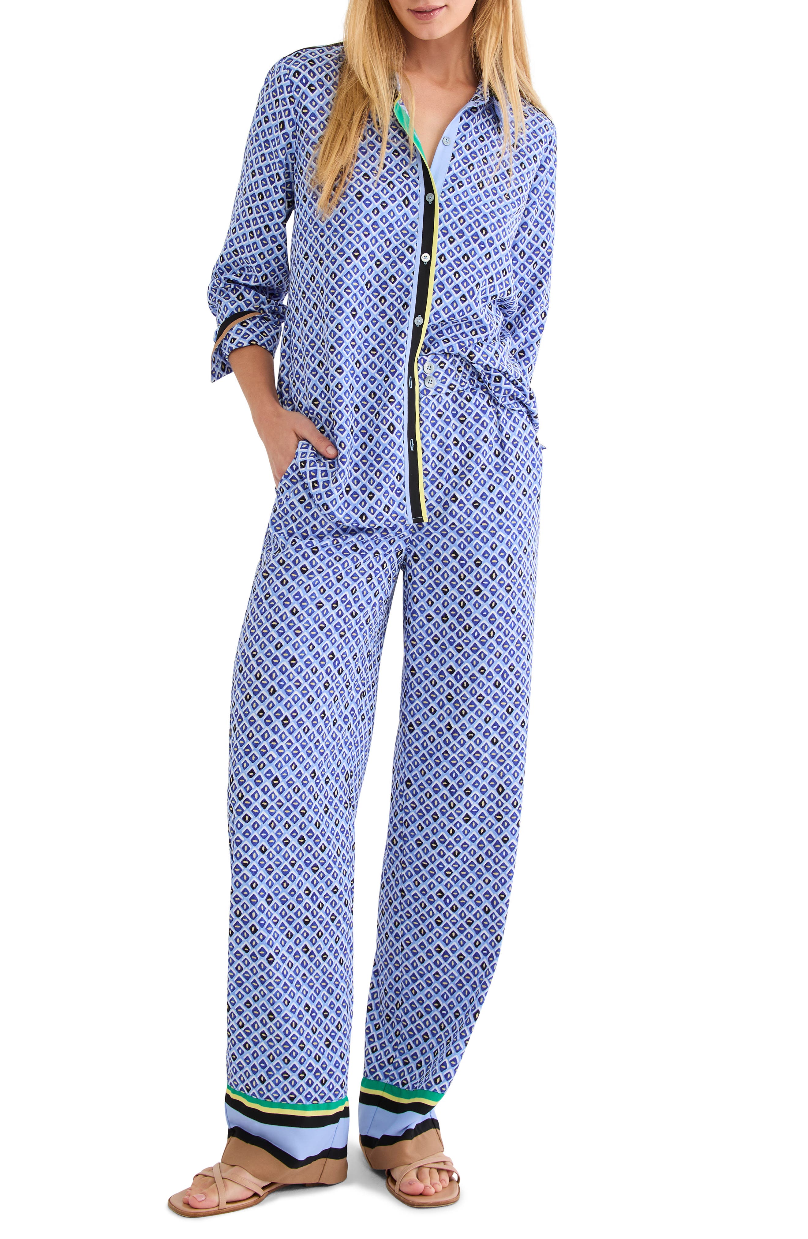 Mosaic Print Button Up Shirt - image 2