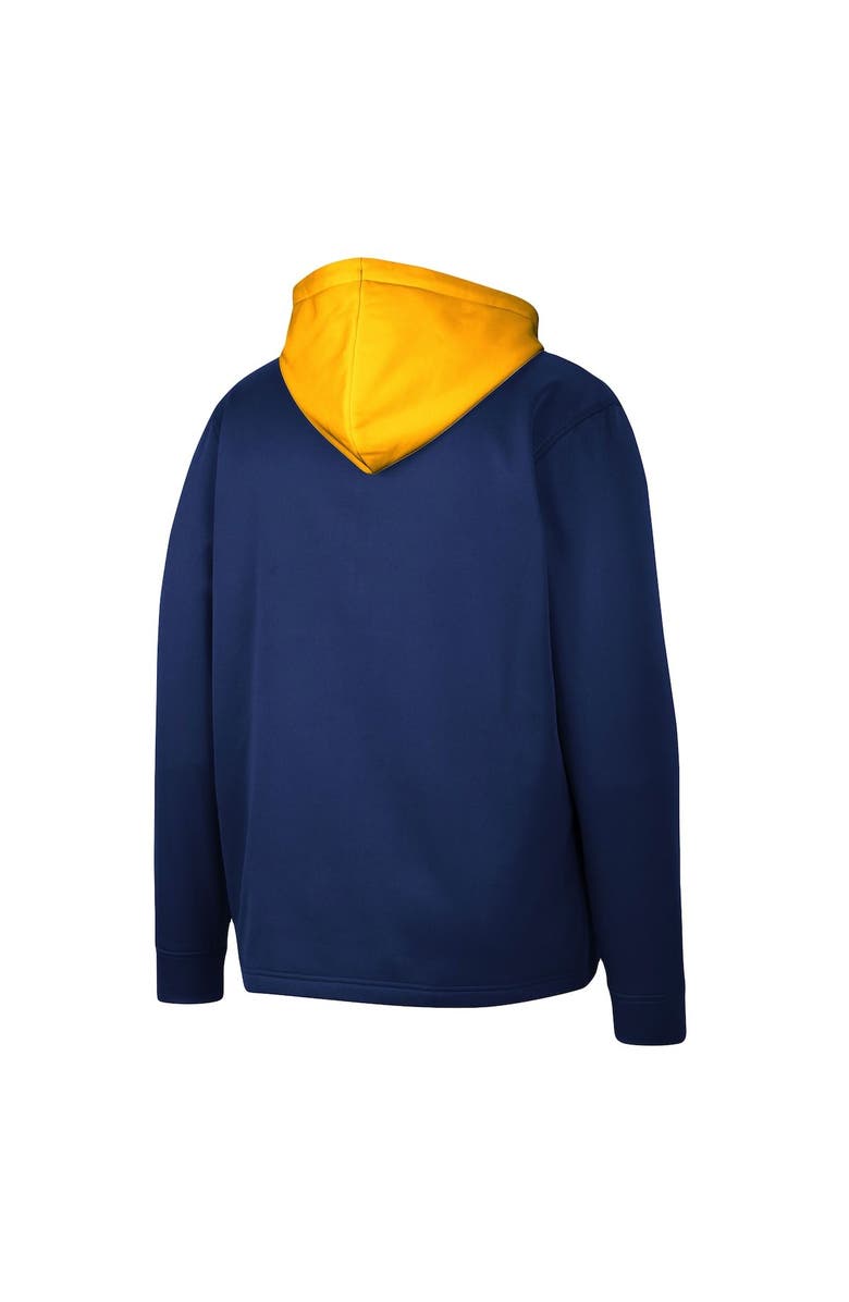 COLOSSEUM Men's Colosseum Navy West Virginia Mountaineers Luge 3.0 Quarter-Zip Hoodie, Alternate, color, Navy