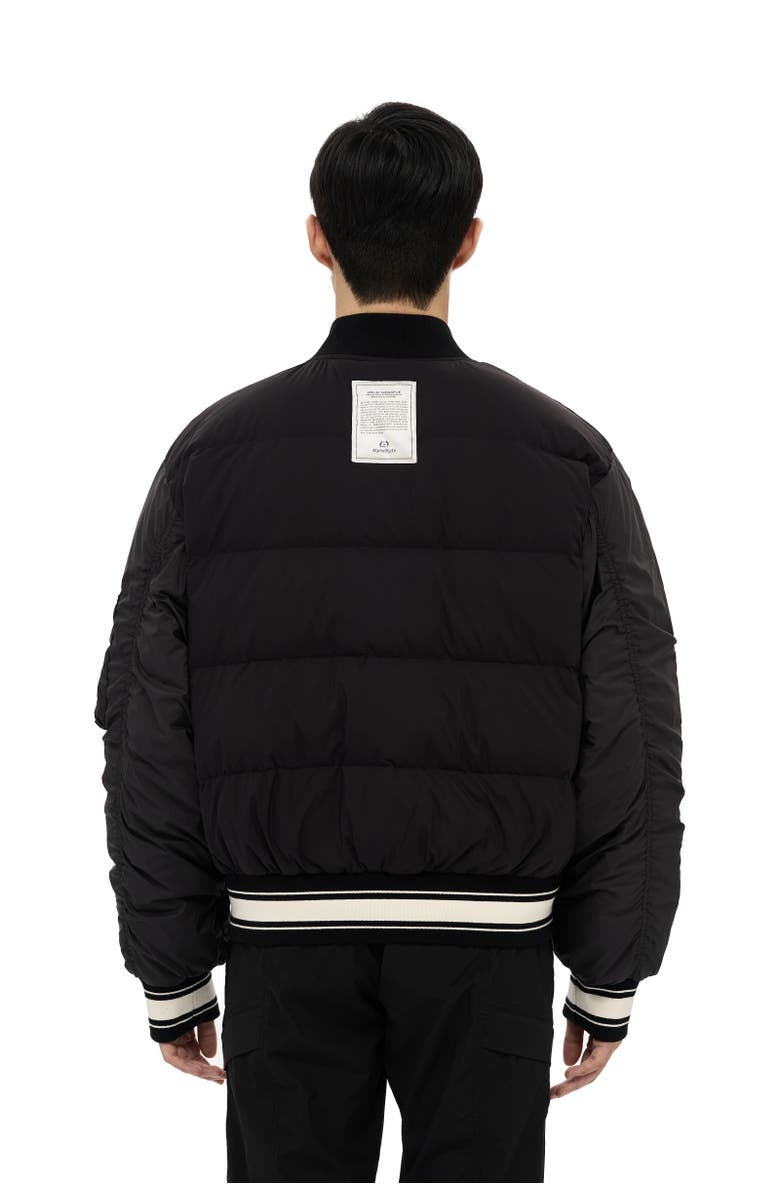 AlphaStyle Hamden Mens Reversible Down Varsity Jacket, Alternate, color, Black