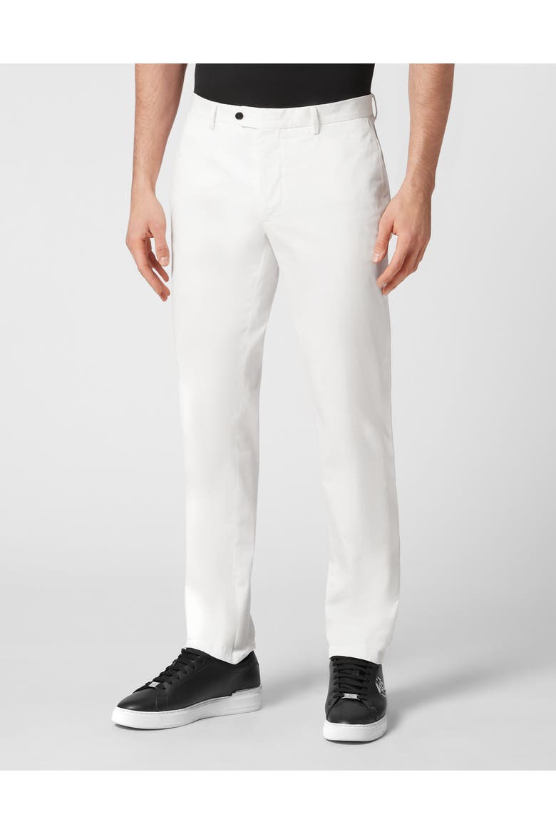 Long Trousers Chinos Fit Men, Main, color, white