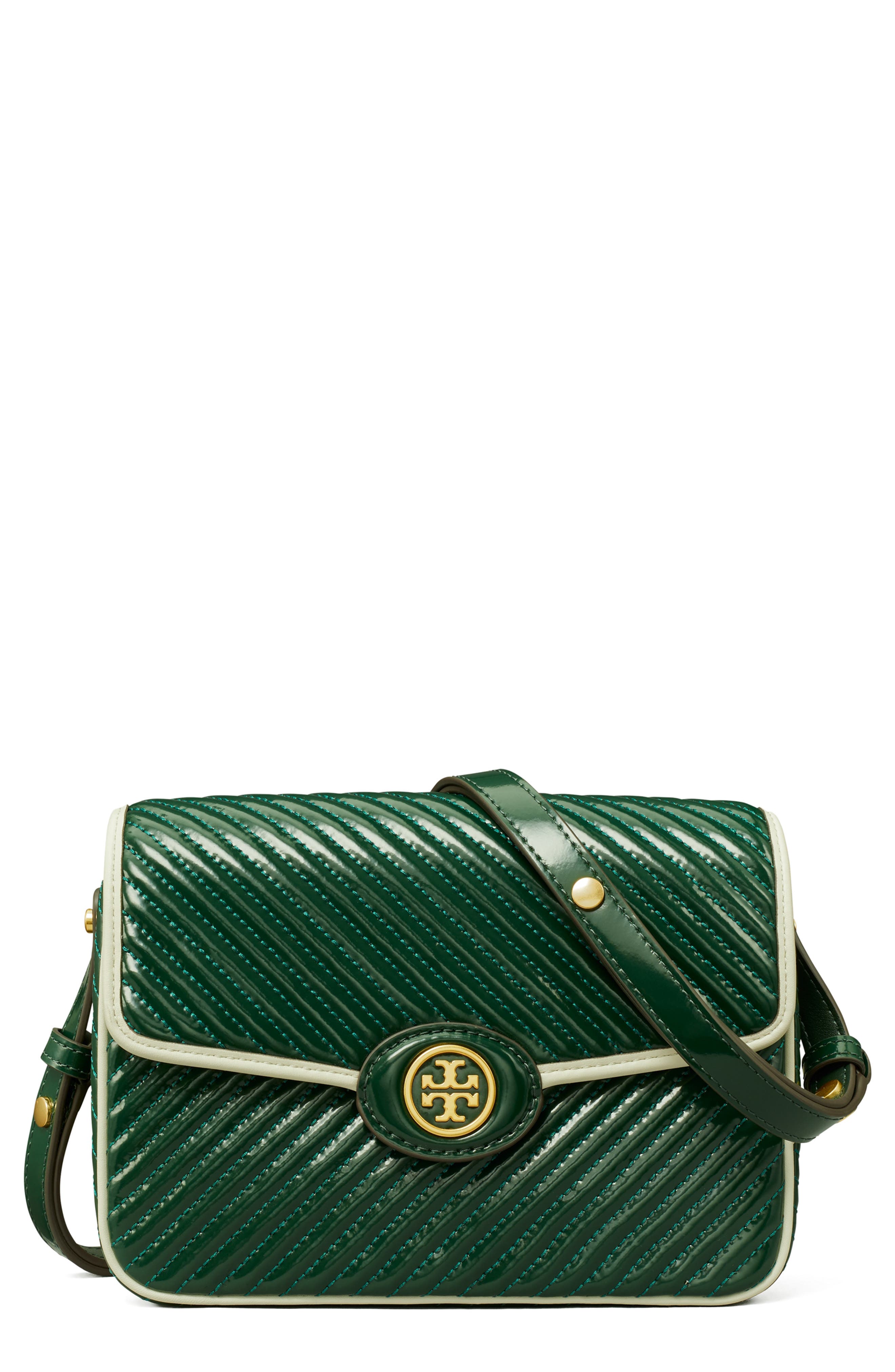 Tory Burch Robinson Quilted Leather Shoulder Bag, Main, color, 