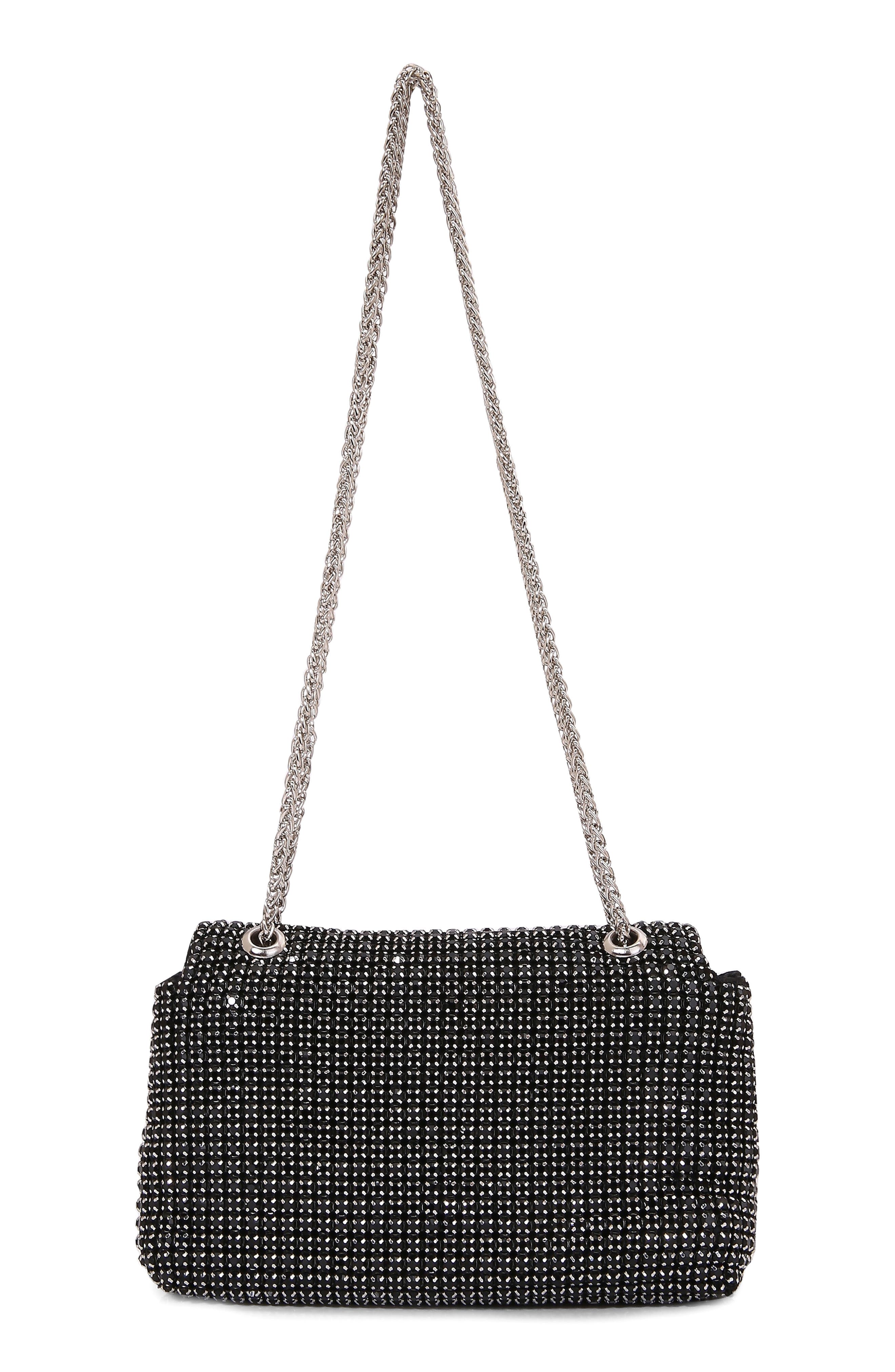 BERNESS Rhinestone Crossbody Bag, Alternate, color, Black
