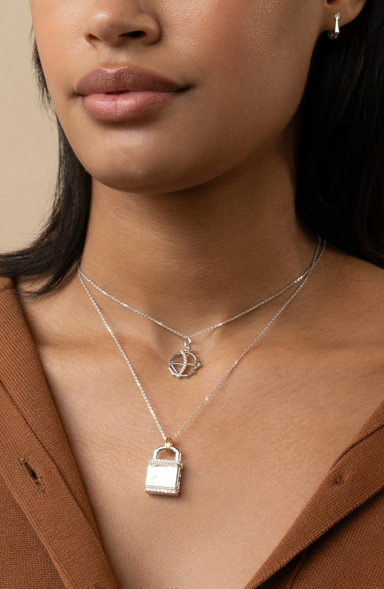 Monica Rich Kosann Mini Strength Apollo Necklace, Alternate, color, Silver