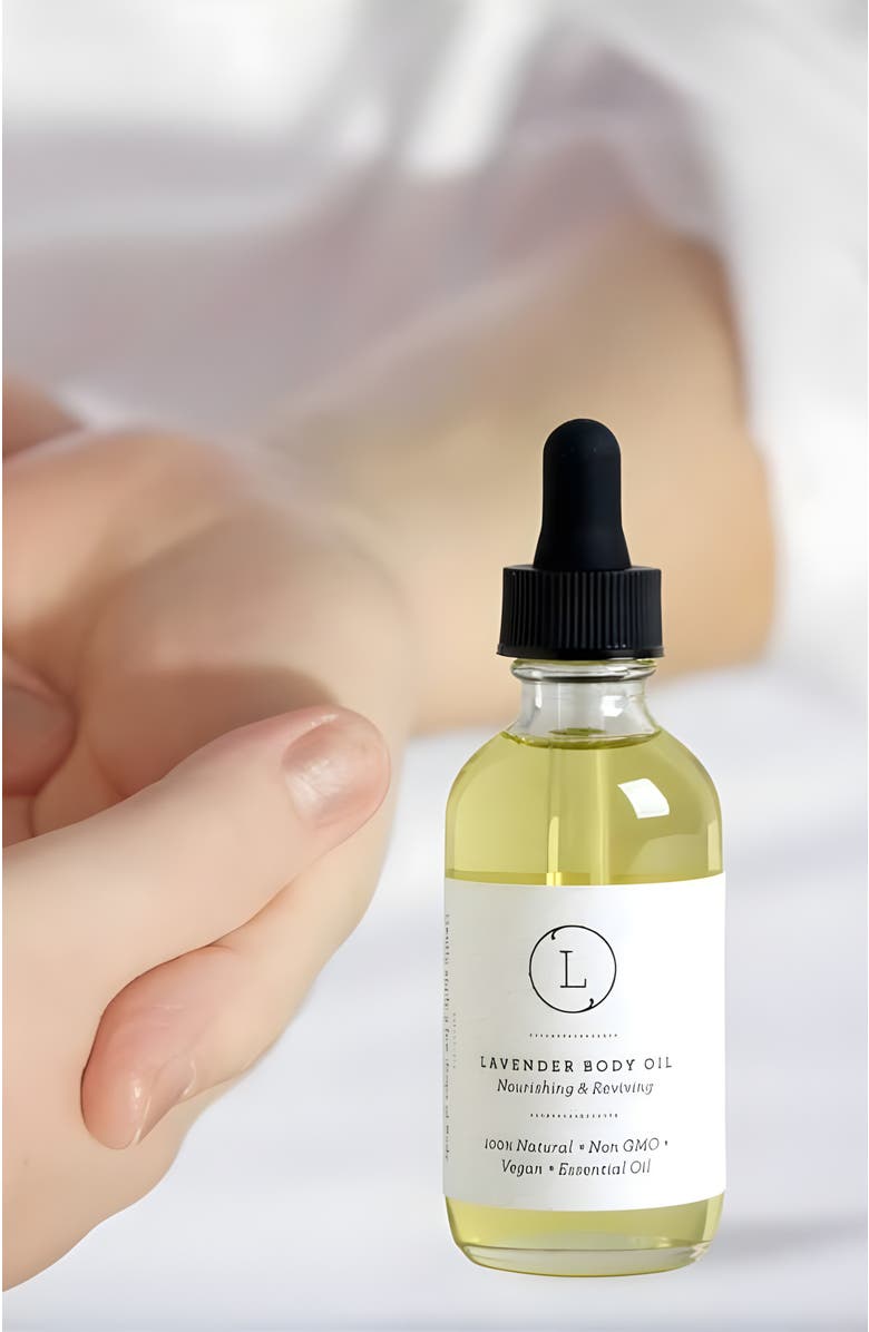 Lizush CBD Lavender Body Oil, Natural Moisturizing Body Oil, Alternate, color, NO COLOR