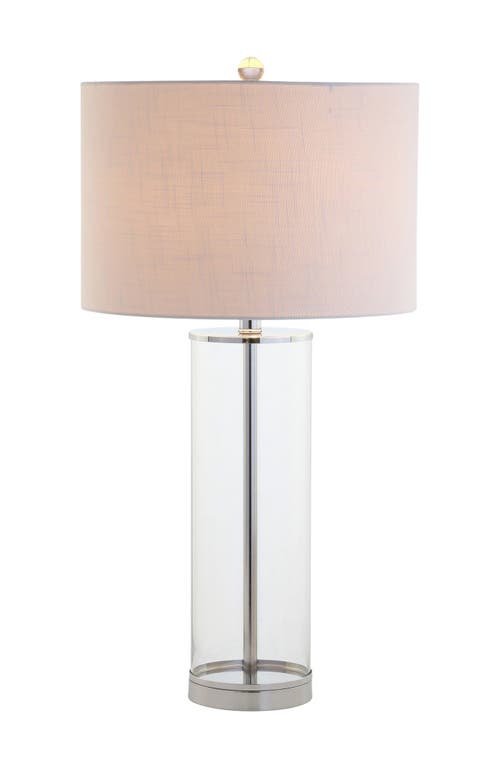 JONATHAN Y Collins 29.25" Glass LED Table Lamp in Clear/chrome 