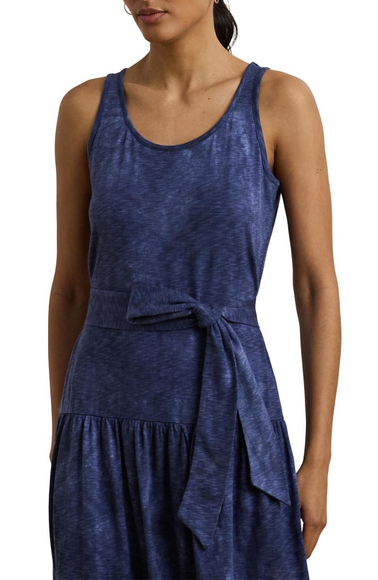 Lauren Ralph Lauren Cotton & Modal Tiered Tank Dress, Alternate, color, Blue Multi
