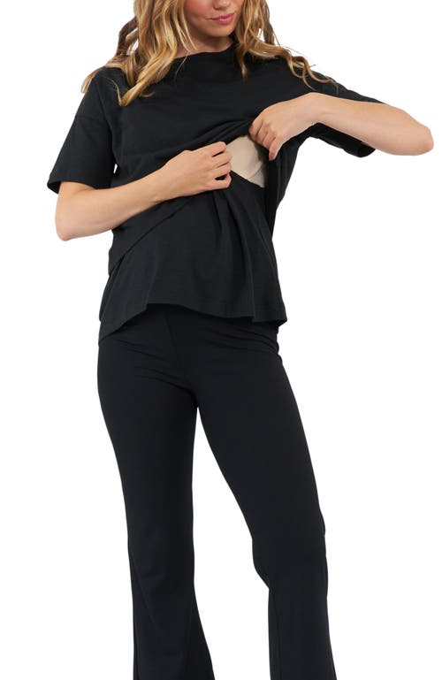 Ripe Maternity Claud Nursing Tee In Black