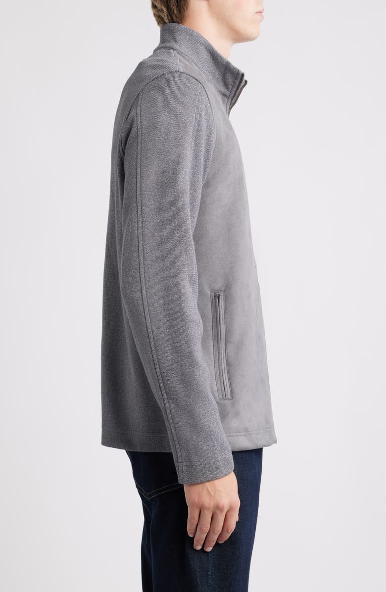 Johnston & Murphy Sueded Mixed Media Jacket, Alternate, color, Gray