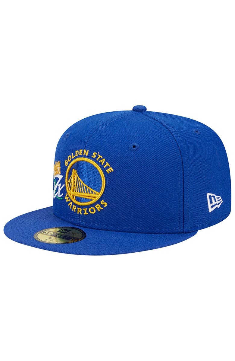 New Era Men's New Era Royal Golden State Warriors Crown Champs 59FIFTY Fitted Hat, Alternate, color,
