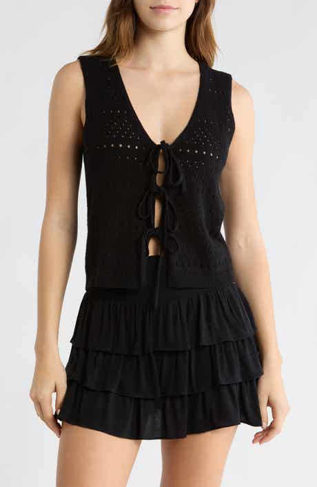 Abound Tie Front Sweater Tank