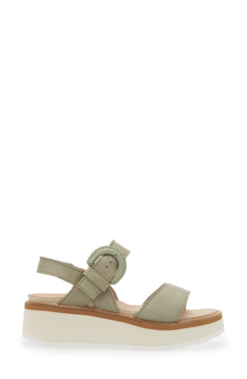 Naot Crepe Platform Sandal In Green