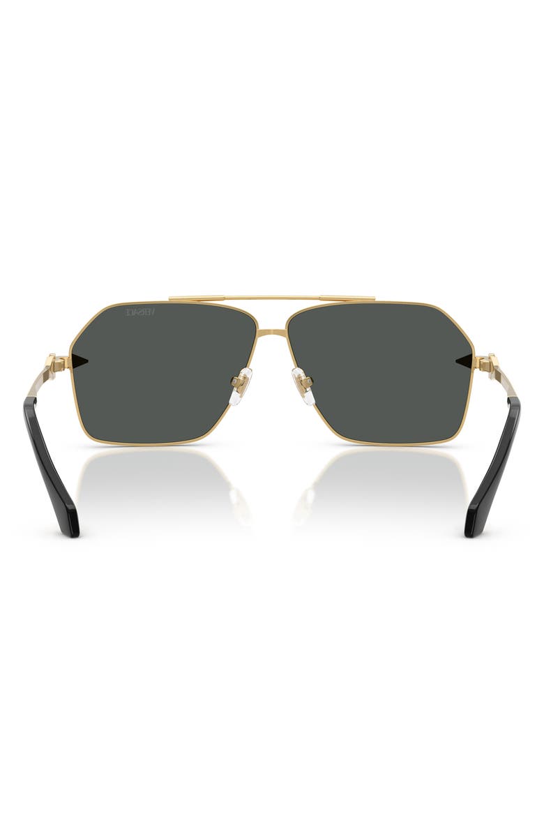Versace 63mm Pilot Sunglasses, Alternate, color, Gold