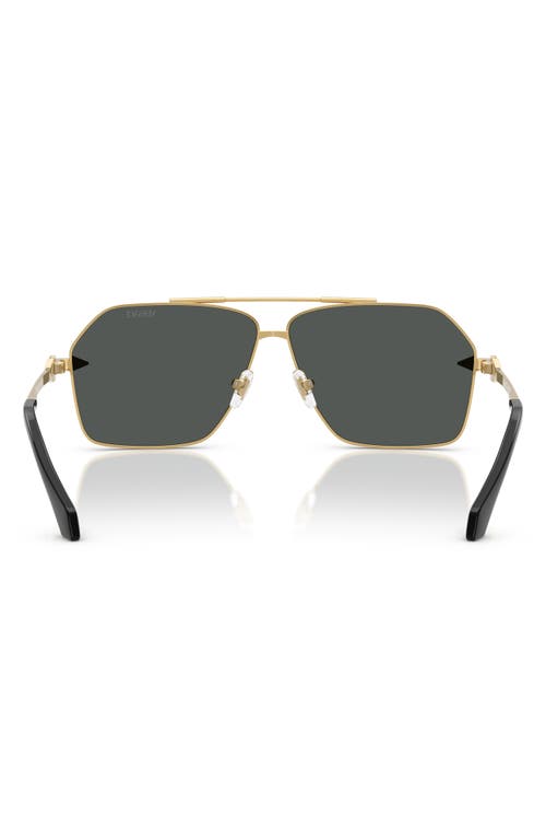 Versace Rectangular Frame Sunglasses In Gold