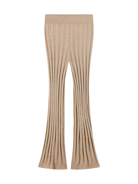 Textured Knit Cashmere Pants