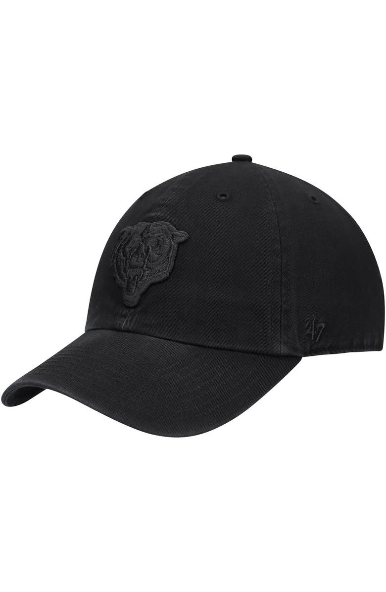 '47 Men's '47 Black Chicago Bears Team Tonal Clean Up Adjustable Hat, Main, color, Black