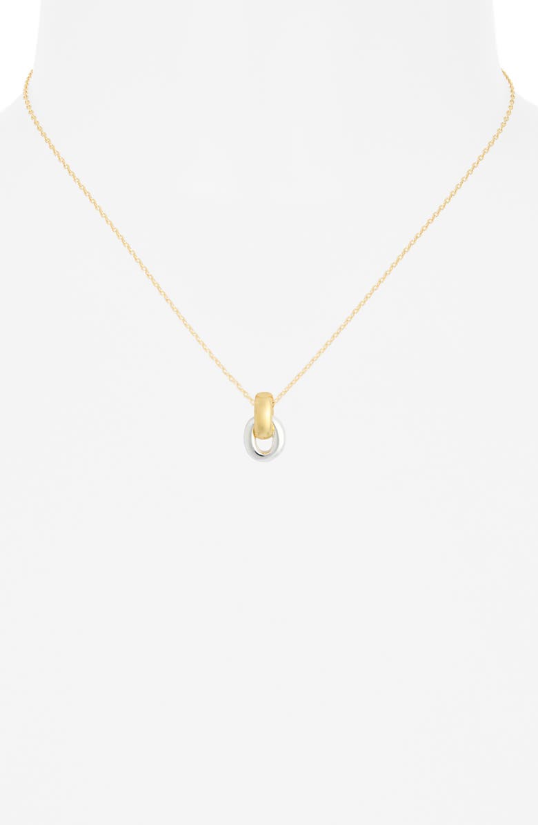 NORDSTROM RACK Demi Fine Orbital Pendant Necklace, Alternate, color, Gold- Silver